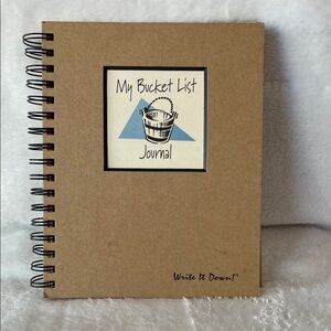 Brown Spiral Bound Bucket List Journal write it down series new